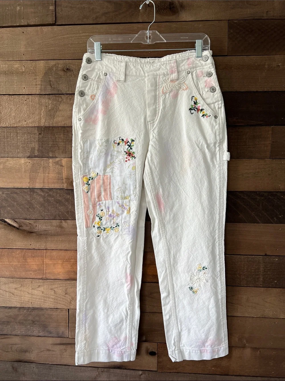 NWOT Free People Women's Love Alive Boyfriend Jeans in Antique White Size 26